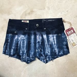 NWT sold design lab tie dye blue denim shorts